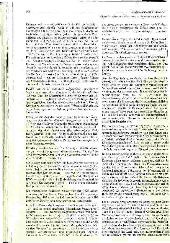 Vorschauseite 2: Fortschritt oder Rückschritt Gedanken zur anstehenden Novellierung des KHG