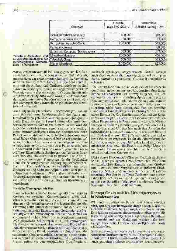 Vorschauseite 5: Abstimmung medizinisch-technischer Großgeräte in der BRD (II)