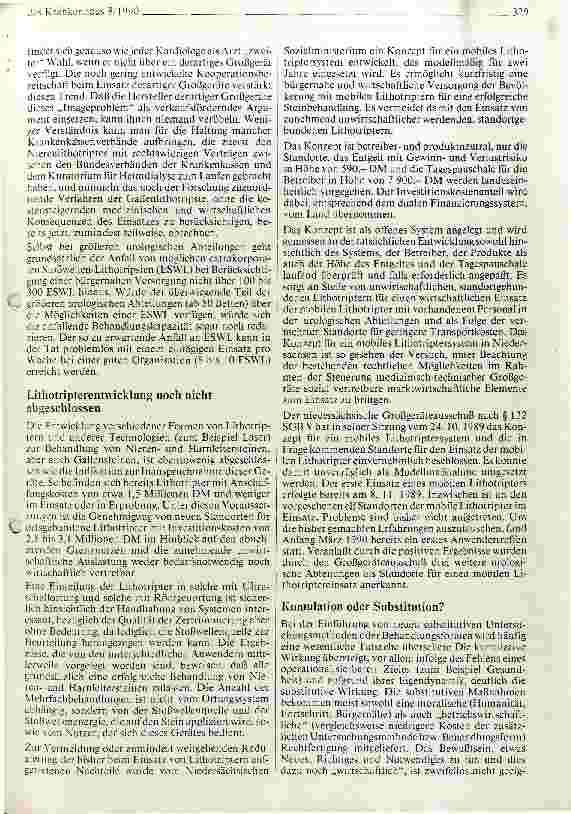 Vorschauseite 6: Abstimmung medizinisch-technischer Großgeräte in der BRD (II)