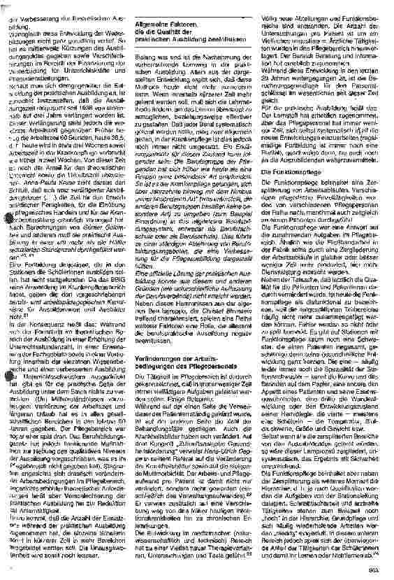 Vorschauseite 3: Die praktische Ausbildung in der Krankenpflege