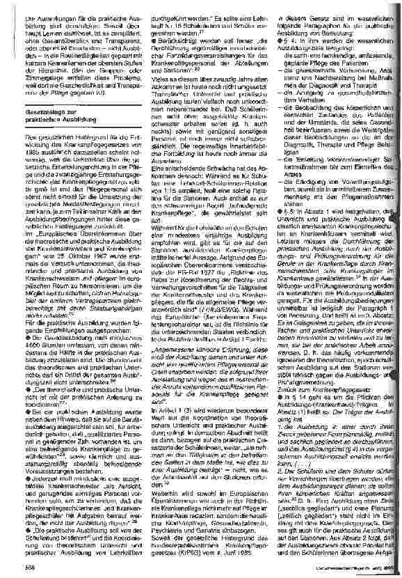 Vorschauseite 4: Die praktische Ausbildung in der Krankenpflege