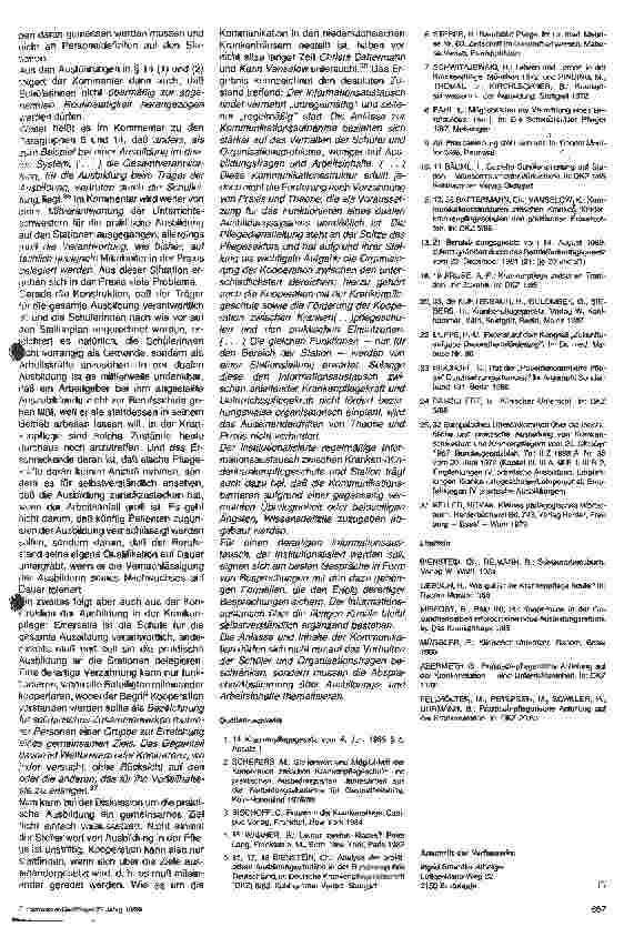 Vorschauseite 5: Die praktische Ausbildung in der Krankenpflege