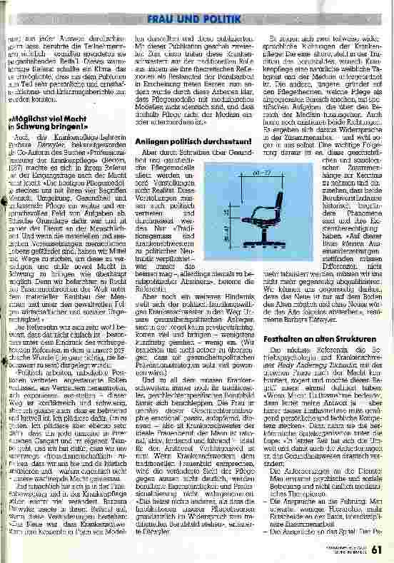 Vorschauseite 3: Machtpotential ausnützen! Tagung zum Thema Frauen und Krankenpflege