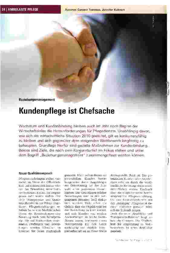 Vorschauseite 1: Kundenpflege ist Chefsache