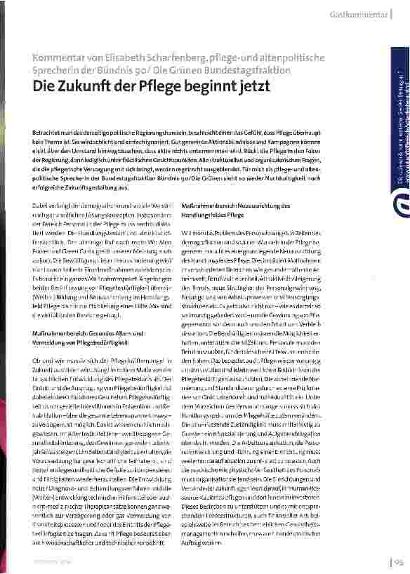 Vorschauseite 2: Die Zukunft der Pflege beginnt jetzt