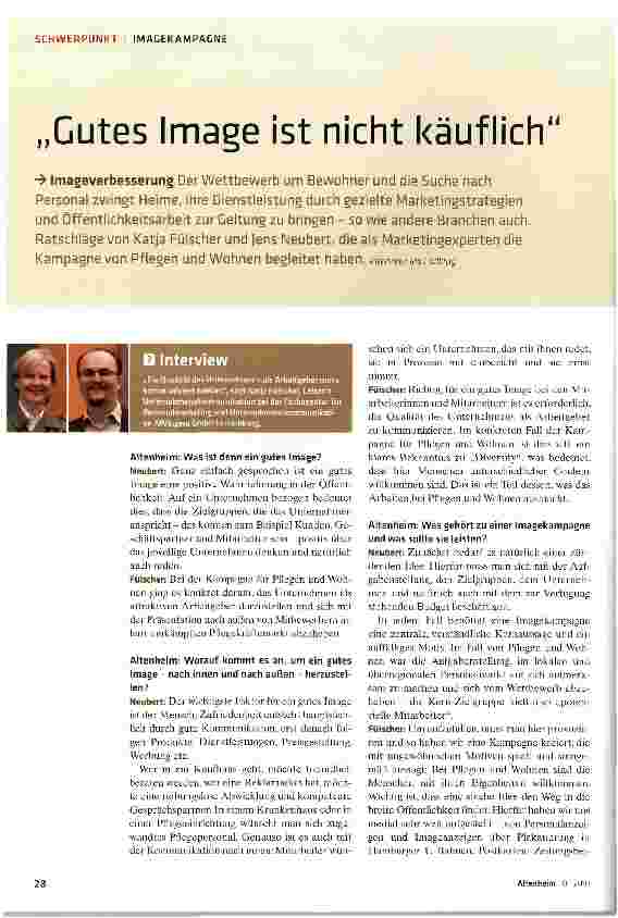 Vorschauseite 1: „Gutes Image ist nicht käuflich