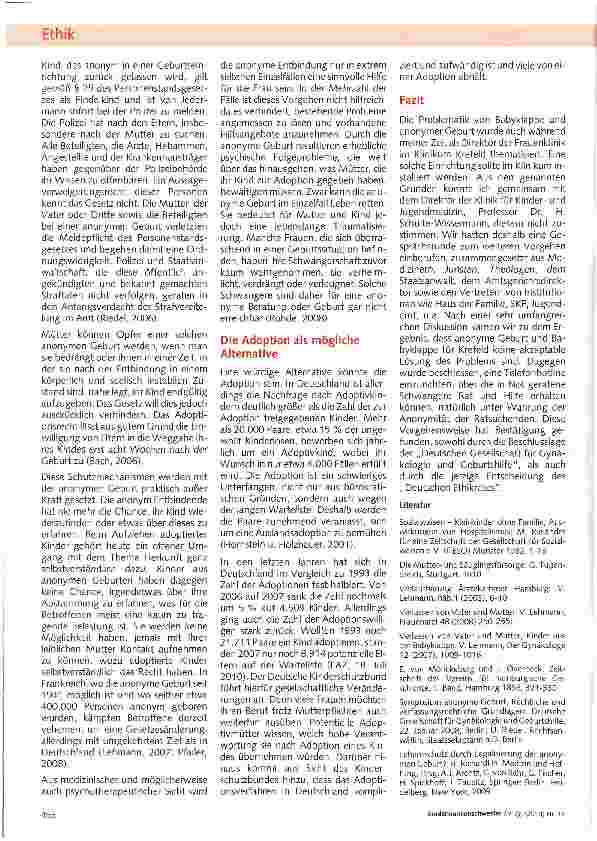 Vorschauseite 3: Babyklappe und anonyme Geburt Stellen sie eine Hilfe dar?