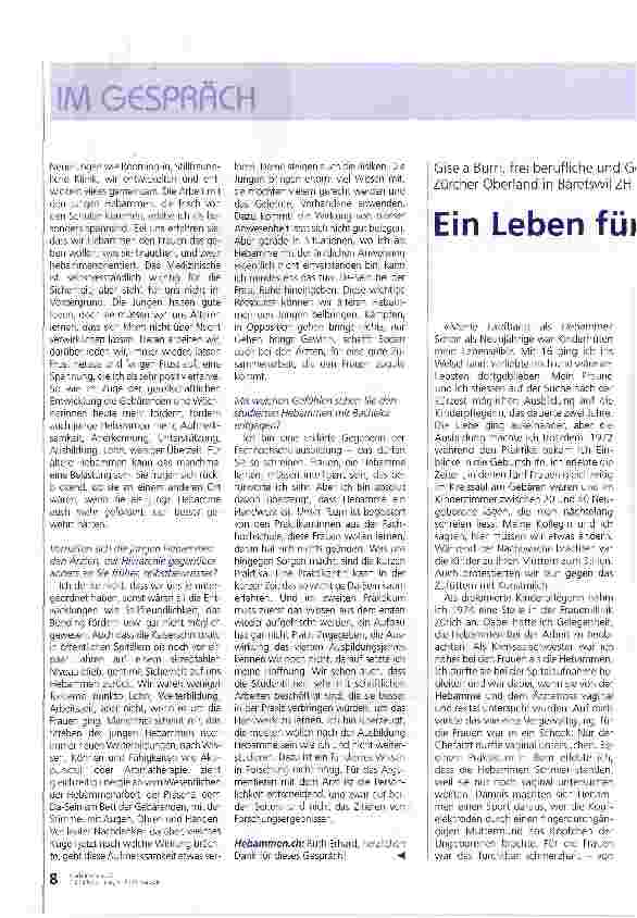 Vorschauseite 1: Ein Leben für die Hausgeburt