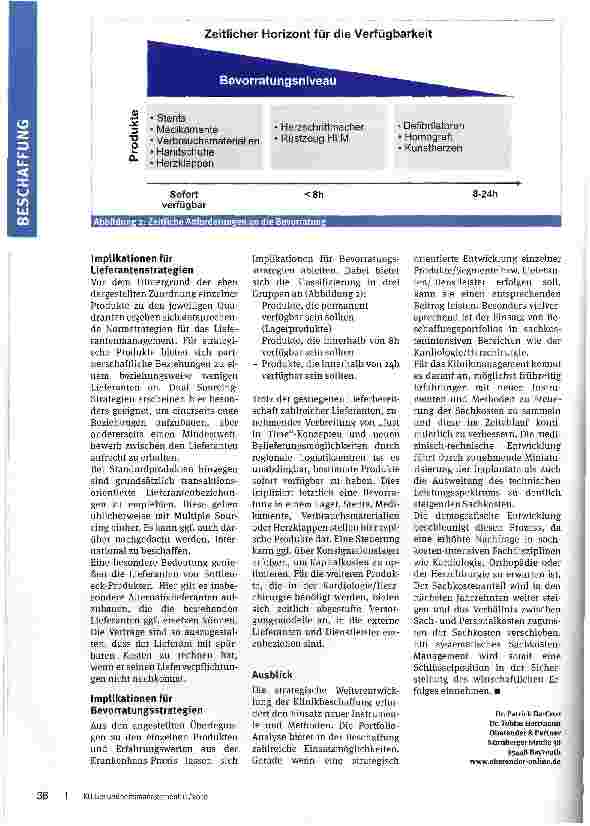 Vorschauseite 3: Die Sachkosten steigen! Strategisches Beschaffungsmanagement in der Kardiologie/Herzchirurgie mit Beschaffungsportfolios