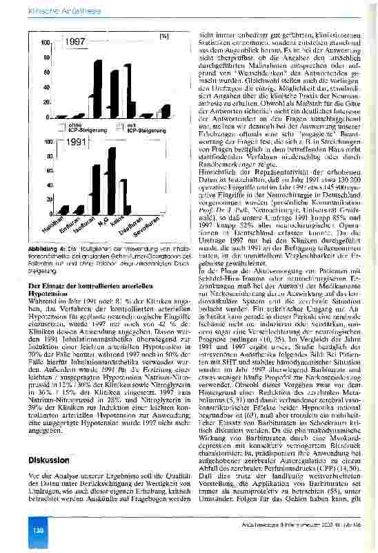Vorschauseite 5: Narkoseverfahren und Anästhetika in der Neuroanästhesie Eine Statuserhebung der Jahre 1991 und 1997 in der Bundesrepublik Deutschland