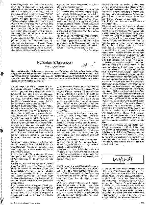 Vorschauseite 1: Patienten-Erfahrungen