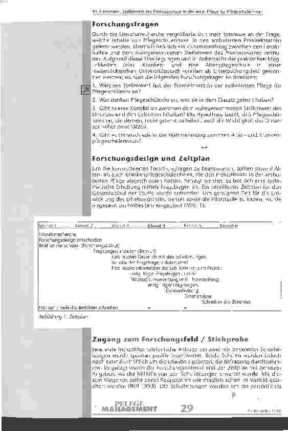Vorschauseite 3: Stellenwert des Praxiseinsatzes in der ambulanten Pflege für PflegeschülerInnen - eine Forschungsübung