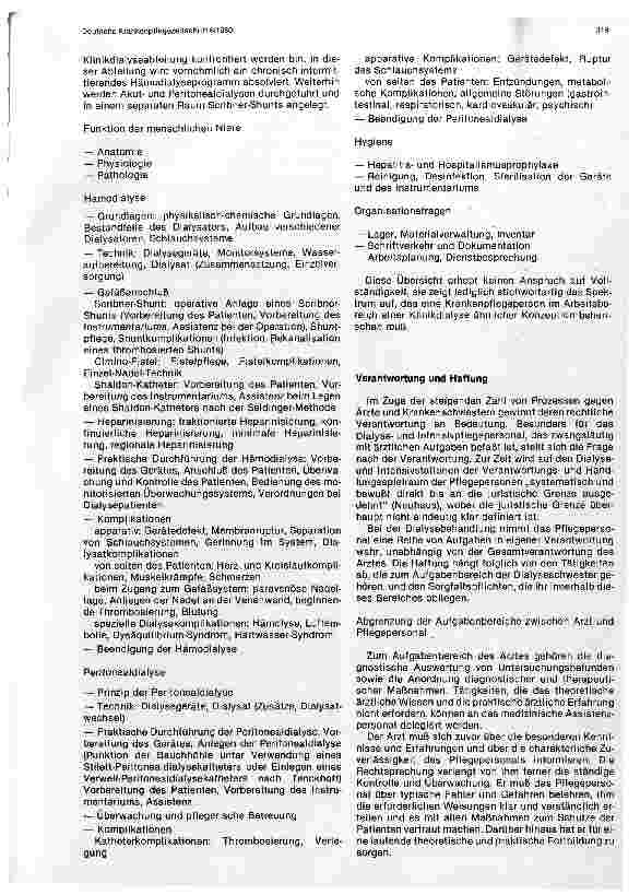 Vorschauseite 3: Arbeitsplatzbeschreibung einer Dialyseschwester