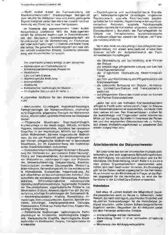 Vorschauseite 5: Arbeitsplatzbeschreibung einer Dialyseschwester