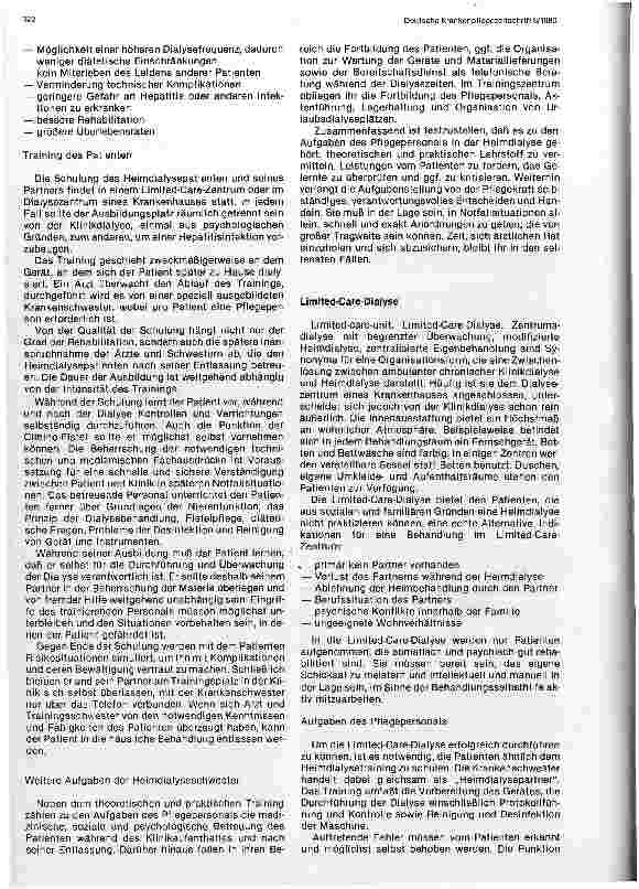 Vorschauseite 6: Arbeitsplatzbeschreibung einer Dialyseschwester