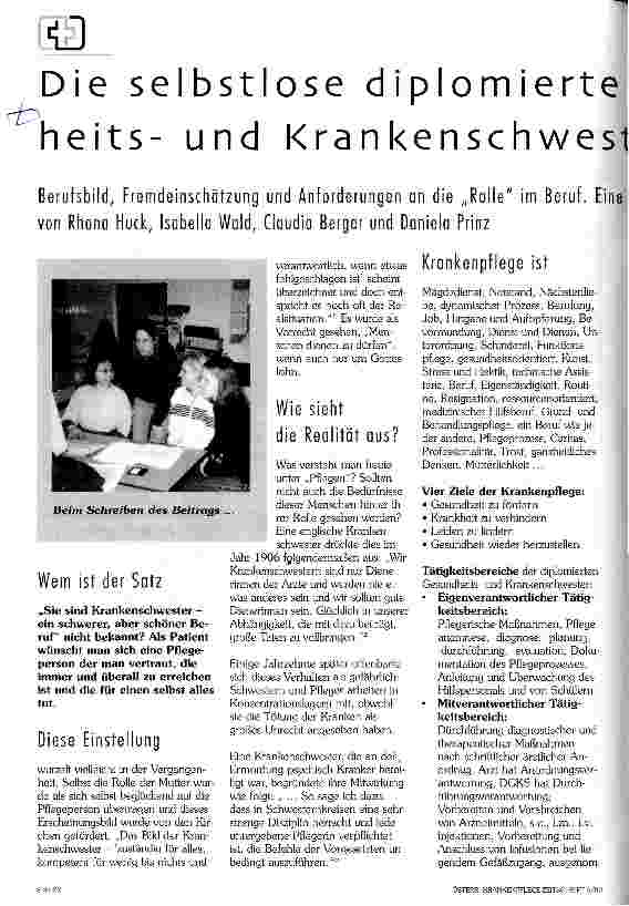 Vorschauseite 1: Die selbstlose diplomierte Gesundheitsund Krankenschwester