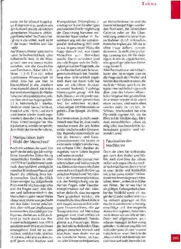 Vorschauseite 4: Dürfen wir alles was wir können? Möglichkeiten und Grenzen medizinischer Interventionen
