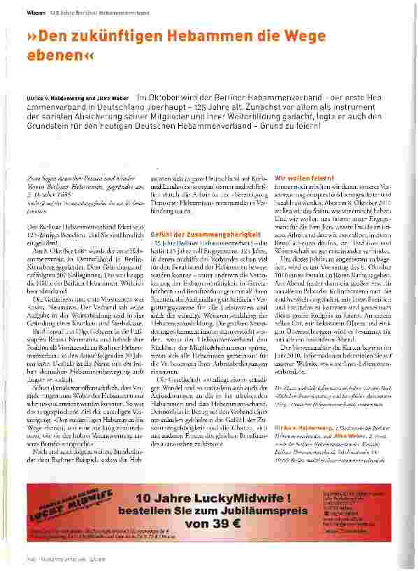 Vorschauseite 1: »Den zukünftigen Hebammen die Wege ebenen«