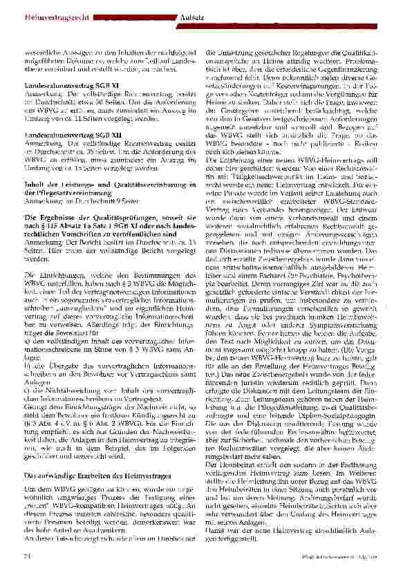 Vorschauseite 2: Wie beurteilen Heimbewohner und gesetzliche Betreuer den neuen WBVG-Heimvertrag?