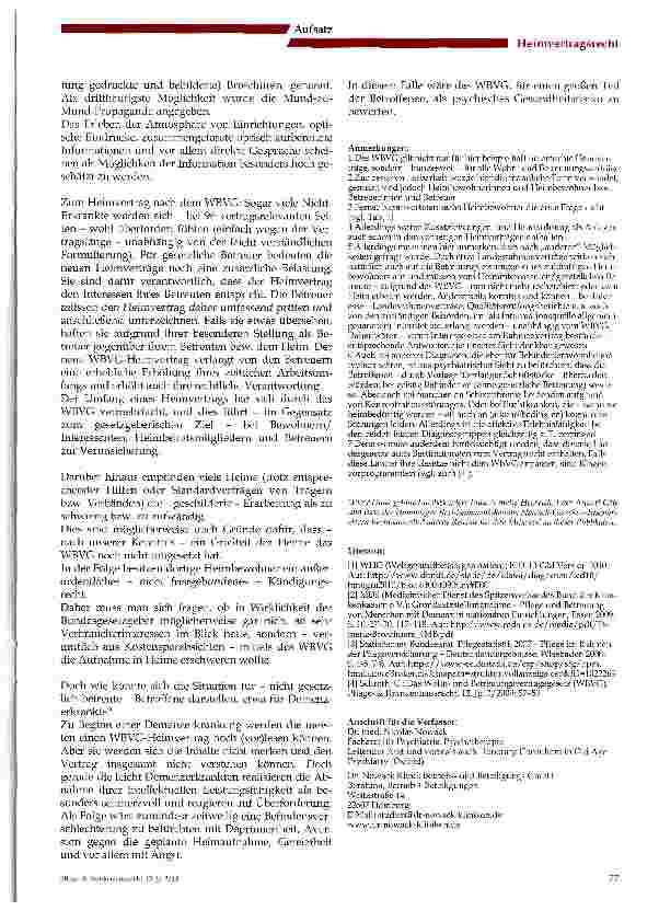 Vorschauseite 5: Wie beurteilen Heimbewohner und gesetzliche Betreuer den neuen WBVG-Heimvertrag?