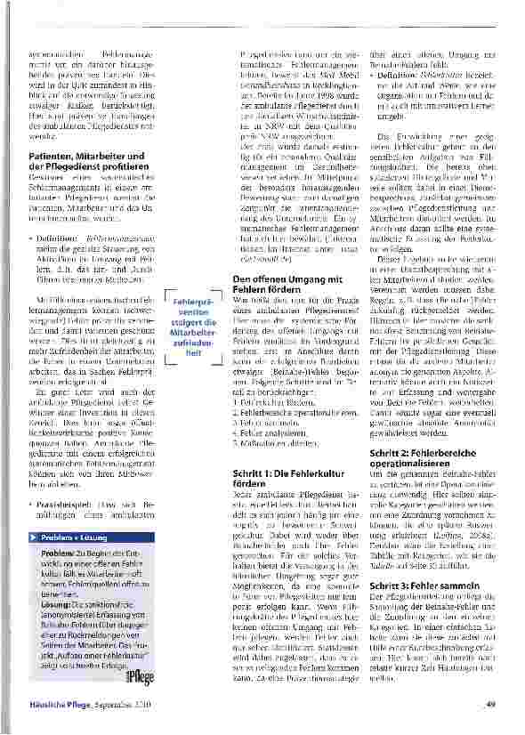 Vorschauseite 2: Homecare Fehlern vorbeugen -Transparenz hilft