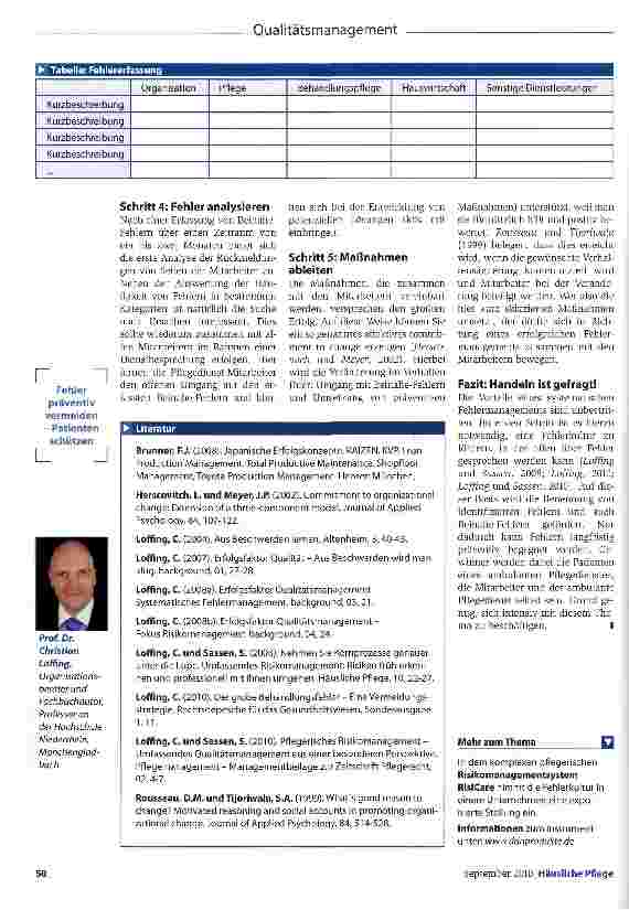 Vorschauseite 3: Homecare Fehlern vorbeugen -Transparenz hilft