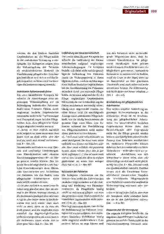 Vorschauseite 3: Einfluss baulicher Gegebenheiten in der ambulanten Pflege: Auswirkungen und Strategien zur Sicherstellung der Pflegequalität -Ergebnisse einer explorativen Studie