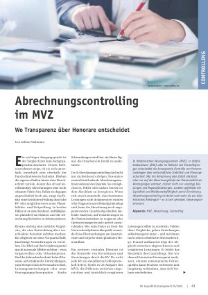 Vorschauseite 1: Abrechnungscontrolling im MVZ. Wo Transparenz über Honorare entscheidet