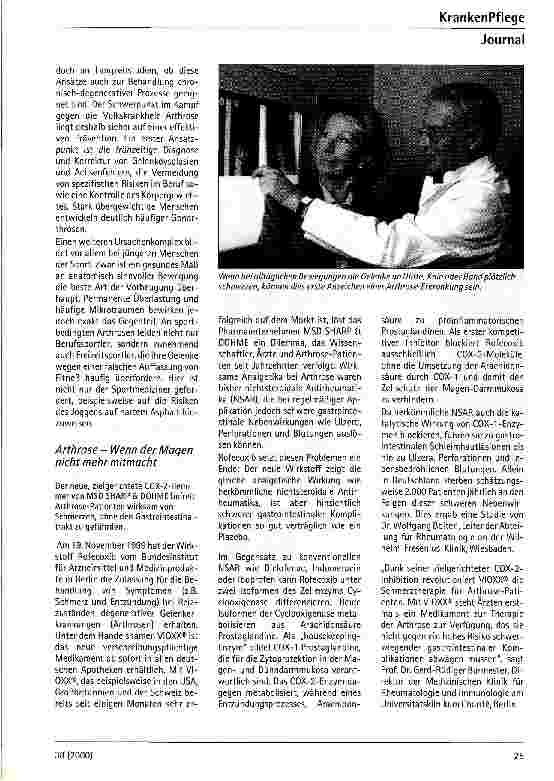 Vorschauseite 2: Volkskrankheit Arthrose Chronisch-progrediente Gelenkerkrankungen sind das Leiden des 21. Jahrhunderts. Prävention wird zentrale Aufgabe