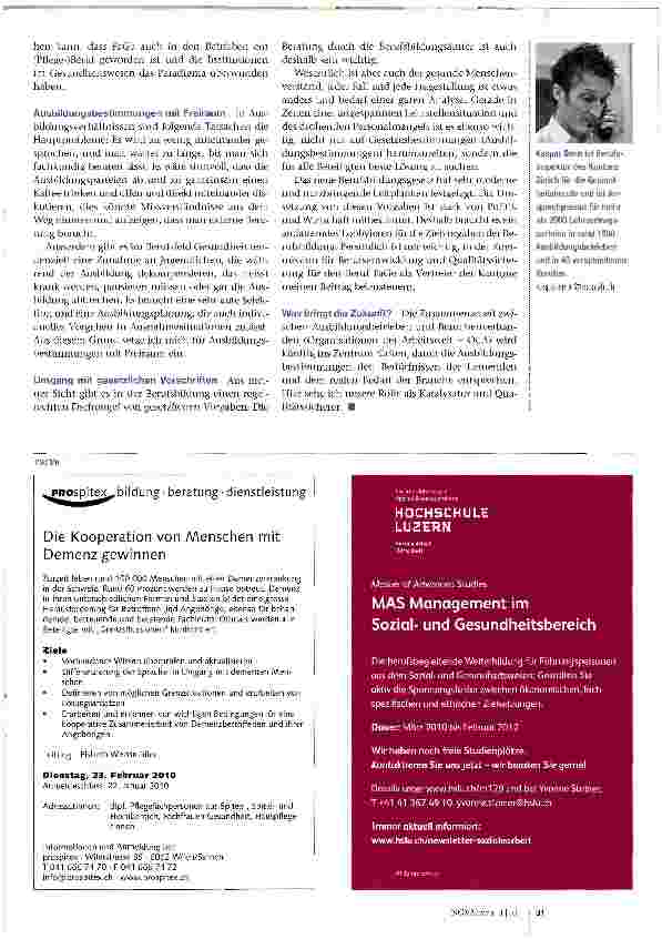 Vorschauseite 2: Spannungsfeld: Beratung, Aufsicht und Lehrstellenförderung