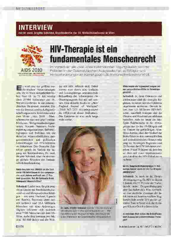 Vorschauseite 1: HIV-Therapie ist ein fundamentales Menschenrecht