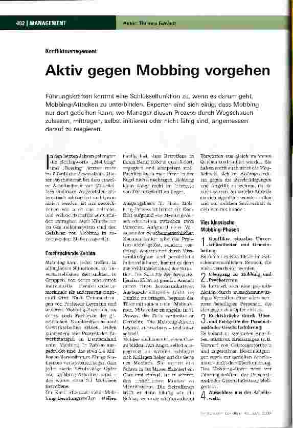 Vorschauseite 1: Aktiv gegen Mobbing vorgehen
