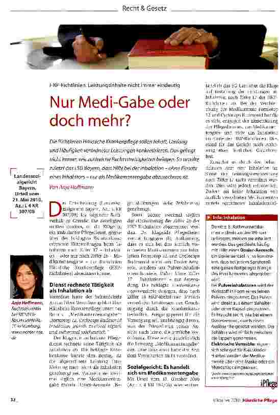 Vorschauseite 1: Nur Medi-Gabe oder doch mehr?