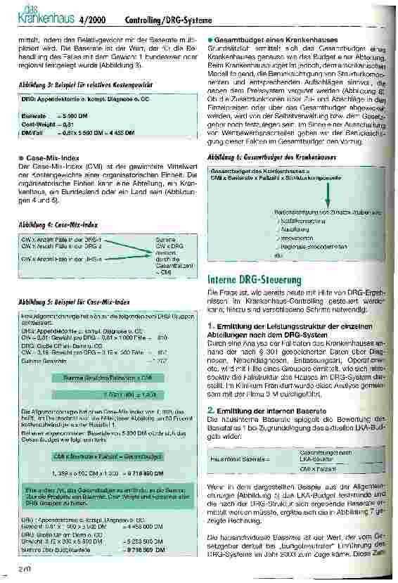 Vorschauseite 2: Veränderungen im Controlling bei Einführung eines DRG-Systems