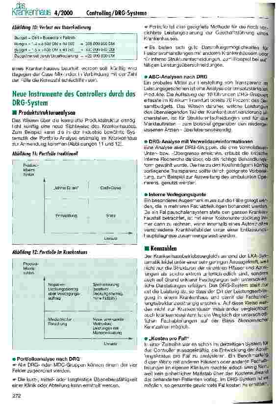 Vorschauseite 4: Veränderungen im Controlling bei Einführung eines DRG-Systems