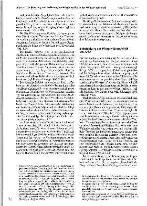 Vorschauseite 3: Zur Situierung und Bedeutung von Pflegetheorien in der Pflegewissenschaft