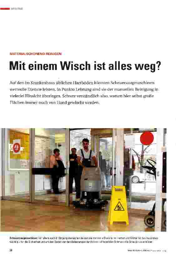 Vorschauseite 1: Mit einem Wisch ist alles weg?