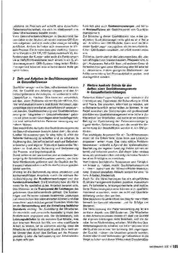 Vorschauseite 2: Überblick über die am häufigsten verwendeten Qualitätsmanagement Systeme im Gesundheitswesen