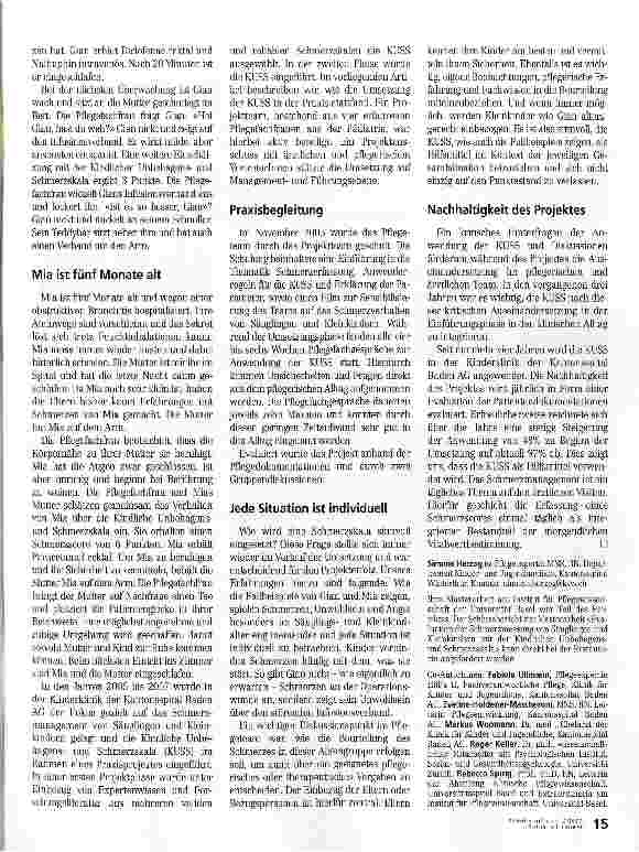 Vorschauseite 2: Kinder verbinden Schmerzen mit dem, was sie stört