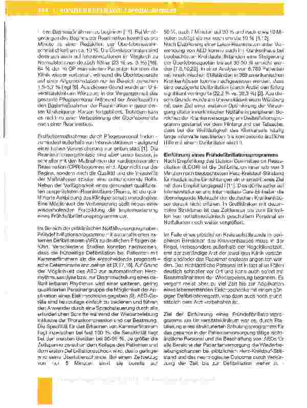 Vorschauseite 2: Frühdefibrillation in einem Universitätsklinikum