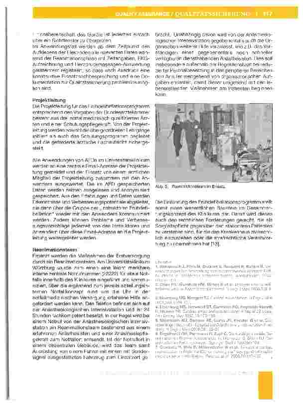 Vorschauseite 5: Frühdefibrillation in einem Universitätsklinikum