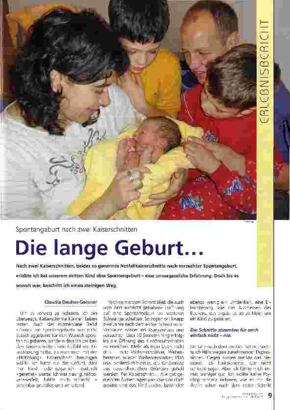 Vorschauseite 1: Die lange Geburt. ..