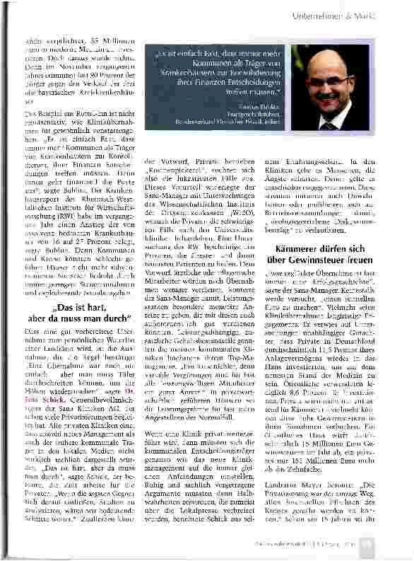 Vorschauseite 2: Zuflucht Privatisierung?