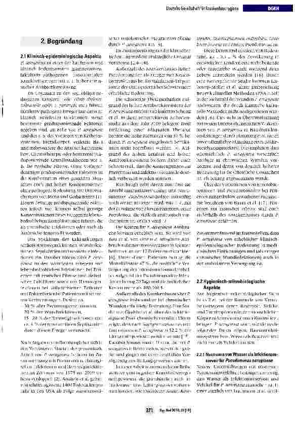 Vorschauseite 2: Pseudomonas aeruginosa - Plädoyer für die Einführung eines technischen Maßnahmewertes in die Novelle der Trinkwasserverordnung