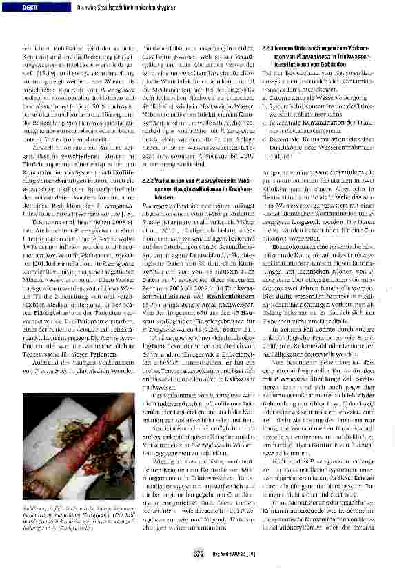 Vorschauseite 3: Pseudomonas aeruginosa - Plädoyer für die Einführung eines technischen Maßnahmewertes in die Novelle der Trinkwasserverordnung