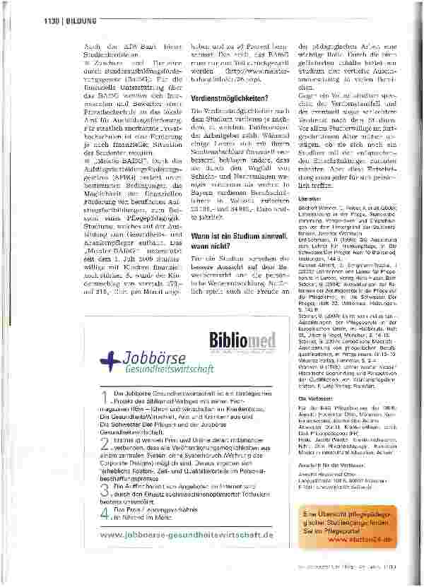 Vorschauseite 3: Pflegepädagogik-Berufswunsch Pflegelehrer