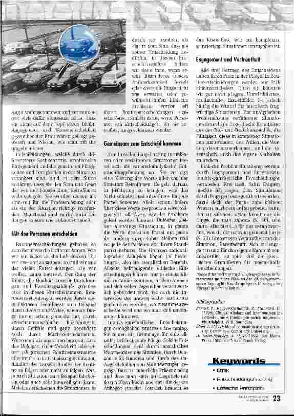 Vorschauseite 4: Verantwortlich für das, was wir uns vertraut machen Wege zur klinischen Entscheidungsfindung