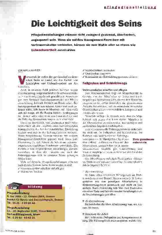 Vorschauseite 1: Die Leichtigkeit des Seins