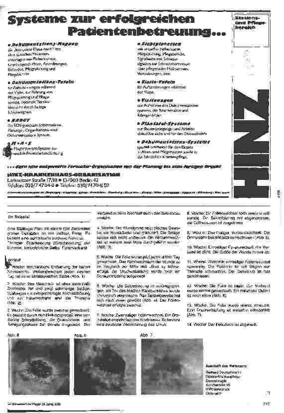 Vorschauseite 2: Behandlung von Dekubitalgeschwüren mit Polyurethanfolie