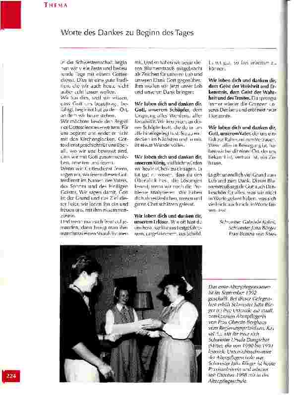 Vorschauseite 3: 10 Jahre Diakonieseminar für Altenpflege am Kreiskrankenhaus Rotenburg a. d. Fulda Jubiläumsfeier am 2. Oktober 2000 in Rotenburg/Fulda